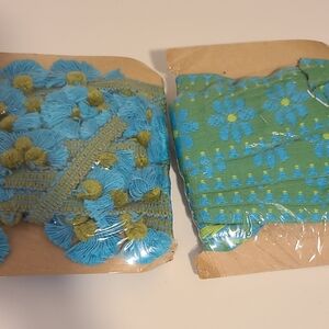 Vintage Trim, Green And Blue, NWT